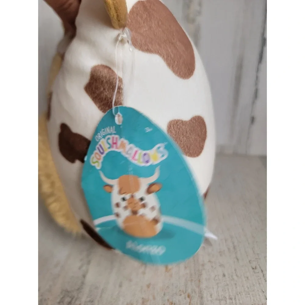 Squishmallow cow Alonzo longhorn animal toy plush zoo home decor farm